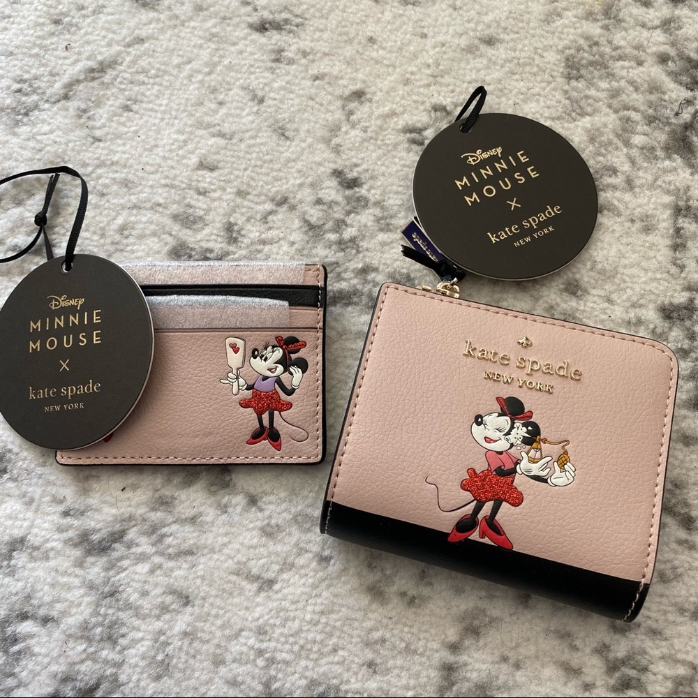 Disney Minnie Mouse Zip Billfold & Cardholder set